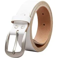 COLOGNEBELT Ledergürtel OM32-SL-Weiss MADE IN GERMANY, Weiss Kürzbar, 100 % Echtleder, Unisex