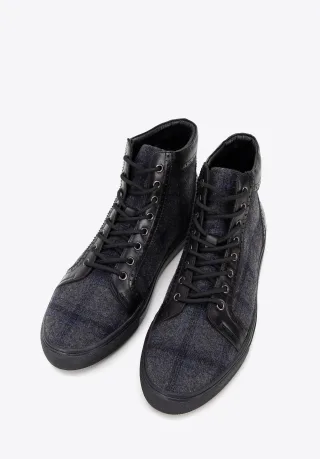 Wittchen Herren-Sneaker aus Leder, Schwarz, Naturleder