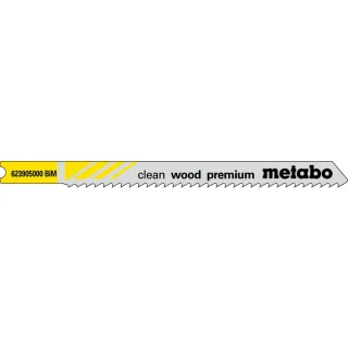 Metabo U-Stichsägeblätter clean wood premium 82 / 2,5 mm, BiM, Universalschaft - 5 Stück - 623905000