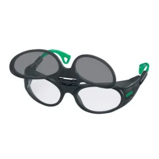 uvex Schweißerschutz-Bügelbrille mit flip-up schwarz/grün/transparent - 9104041