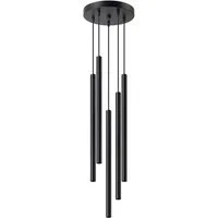 SOLLUX lighting Hängeleuchte Pendelleuchten Pastelo 5P Schwarz, Nicht enthalten