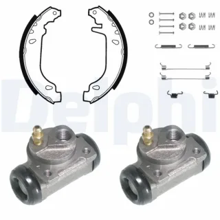 Delphi Bremsbacken vormontiert hinten Renault 19 KP828