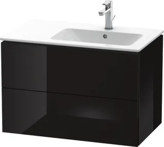 Duravit L-Cube Waschtischunterbau wandhängend Schwarz Hochglanz 820x481x550 mm - LC629204040 LC629204040