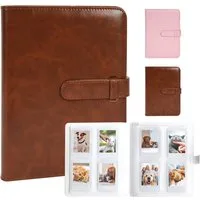 OSTWOLKE Fotoalbum mit 256 Taschen für 3 Zoll Fujifilm Instax Mini Film Polaroid Fotos