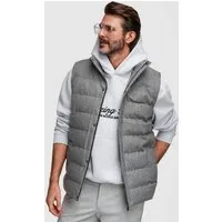OMBRE Steppweste Herren Steppweste warm mit hohem Kragen Grau S/M (1-tlg)