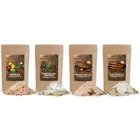 Moritz Räucherbox Räucherlauge 4er Set (Aal, Forelle, Paprika, Kräuter der Provence) Salzmischung Nitrit Salz NPS Salz zum Pökeln