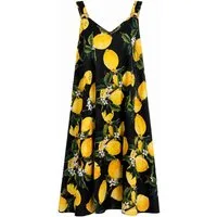 ITALY VIBES Sommerkleid - sommerliches Viskosekleid mit Zitronenprint für Damen ONE SIZE - passend für Größen S - L