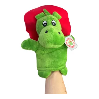 Grisu hilft - Handpuppe mit Spende an verunfallte Kameraden