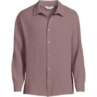 Doppellagiges Langarm-Hemd, Herren,  Pink, by Lands' End