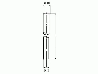 Schell Kupferrohr 1/2" Bördel d:12mm 1000mm chrom 497230699