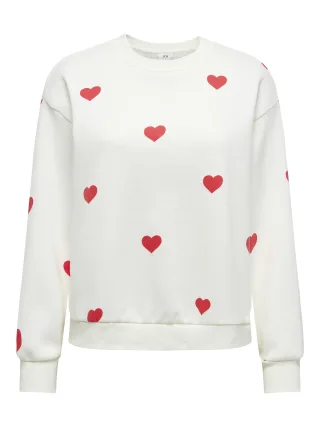 JDY - JDYNANNA LIFE L/S TEXT SWEAT JRS DIA Cloud Dancer - Gr. - M