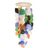 Kaemingk Dekofigur Maritimes Windspiel Capiz Muscheln Deko Hänger 55cm Natura