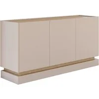 MIRJAN24 Kommode Zarpant K160 3D (mit drei Drehtüren), 160x37x75 cm, gedämpftem Schließsystem