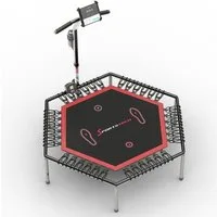 Sportstech Fitnesstrampolin HTX100, Handyhalterung, Gummibandfederung, Höhenverstellbare Griffe