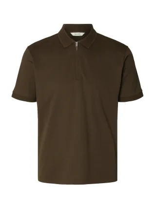 SELECTED MEN - SLMFAVE ZIP SS POLO NOOS - Gr. - M