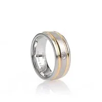Karisma Fingerring Karisma Trauring Eheringe Verlobungsring Edelstahlring Bicolor, Vergoldet HSR4320 wahlweise mit oder ohne Stein