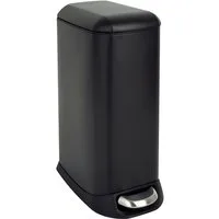 SVITA Mülleimer TS12, Treteimer, 12L, Softclose-Funktion, Stahl pulverbeschichtet, Schwarz