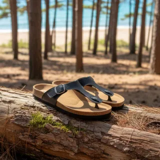 Shoezuu Toe Post Sandalen schwarz 44