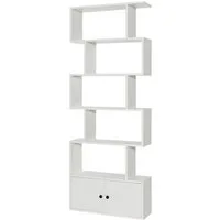 COSTWAY Bücherregal 6 Ebenen Standregal, 183 x 70 x 23 cm, aus Holz