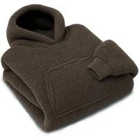 hemmy Fashion Hoodie Kuschelhoodie Oversize Sherpa Fleece Kuscheldecke mit Ärmel / Kapuze, One Size