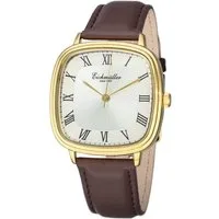 Eichmüller Quarzuhr Klassische Herrenuhr RE1146 Goldfarben Braun 39 mm