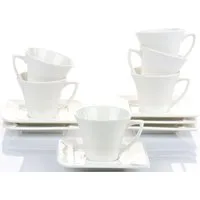 Retsch Arzberg Espressotasse Fantastic, 12-tlg., Fine China-Porzellan, 6 Espressotassen, 6 Untertassen