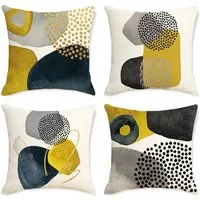 FELIXLEO Kissenbezüge Kissenbezüge Kunst Kissenbezug 45x45cm Dekokissen Sofakissen, (4 Stück)