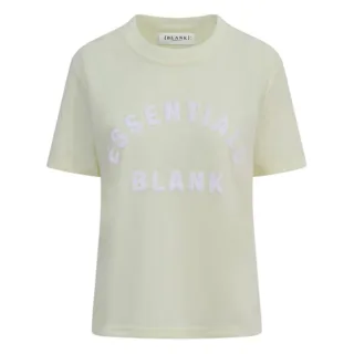 Blank Essentials - T-Shirt für Damen, Übergroßer Boyfriend (Hellgelb)
