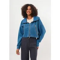 freshlions Jeansjacke Juliana (1-St) im kuscheligen Design mit Kapuze
