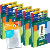 Panini Sammelkarte WM 2026 Sticker - 5 Eco-Blister #1 (6 Tüten) + Exkl. Collect-it Hüllen
