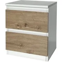 HTI-Living Nachtkommode Nachtkommode 2 grifflose Schubladen (Stück, 1 St., 1 Nachtkommode), Nachtschrank Nachttisch