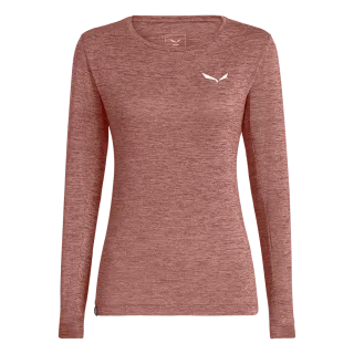 SALEWA - Puez Melange Dry’Ton Langarm T-Shirt Damen - Beige (Gr.40)