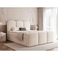 Compleo Boxbett Wolkenbett mit Stauraum & hohem Schlafkomfort, MADE IN EU, Doppelbett gepolstertes Kopfteil mit Bettkasten