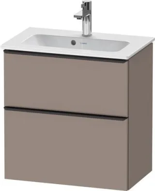 Duravit D-Neo Waschtischunterbau wandhängend Basalt Matt 610x372x625 mm - DE43680BD430000 DE43680BD430000