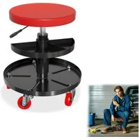FIVMEN Werkstatt-Set Rollbrett Werkstatthocker Rollsitz Montageliege mit 360° Rollen, Montagehocker Garagenhocker inkl. Aufbewahrungsbox Paletten