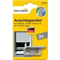SCHELLENBERG Rollladen-Anschlagstopper Zubehör für Außenrollläden, 3,7 mm Länge, Set, 2-St., Rollladenstopper, 38 x 31 x 15 mm, grau