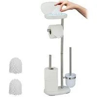 relaxdays WC-Garnitur mit Ablage, weiß