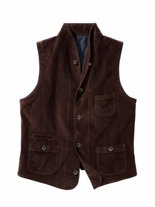 Mey & Edlich Herren Volkers Weste Braun Obermaterial: 98 % Baumwolle, 2 % Elasthan