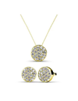 Rundes Set - Gold und Kristall