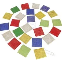 Guru-Shop Wimpelkette Gebetsfahne aus Papier 2,5 m Buddhistische..