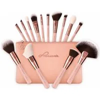 Luvia Cosmetics Kosmetikpinsel-Set ESSENTIAL BRUSHES - ROSE GOLDEN VINTAGE, 15 tlg., vegan