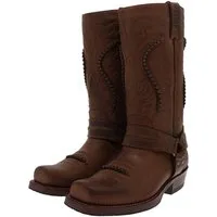 Mayura Boots MB002 Bikerstiefel Braun Bikerboots Rahmengenäht