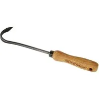 Kai Wiechmann Gartenhacke Geschmiedeter Premium Teak Sauzahn als robuster Hand-Kultivator, exklusive Gartengeräte mit Teakholz Griff