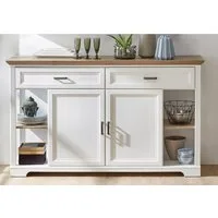 Innostyle Sideboard Jasmin, Breite 171 cm, 2 Holztüren, 2 Schubkästen, 4 offene Fächere