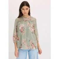 bonprix Tunika eleganter Stil, ausgestellte Passform, mit 3/4-Ärmeln