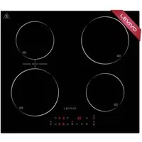 Levivo Induktions-Kochfeld FS-I72S-FFDD07, 4 Platten, 9 Stufen, Booster, Touch-Control, Timer, Bridge Funktion