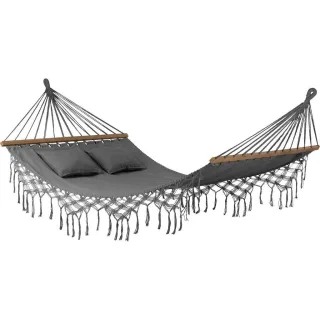 Outtec Hängematte, Grau, Textil, 2-Sitzer, Rechteckig, 200x1x150 cm, Gartenmöbel, Hängematten