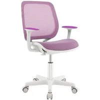 COSTWAY Drehstuhl Kinderstuhl, 43-55cm höhenverstellbar, mit Rollen 360° drehbar