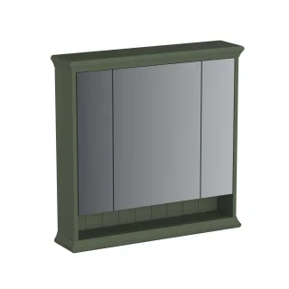 VitrA Valarte LED-Spiegelschrank 78 cm 3 Türen Vintage Grün (Lack),65832 65832