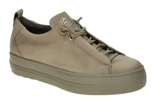 Paul Green Damen Plateau Sneaker 5017-41 taupe grau Echtleder weich gepolstert